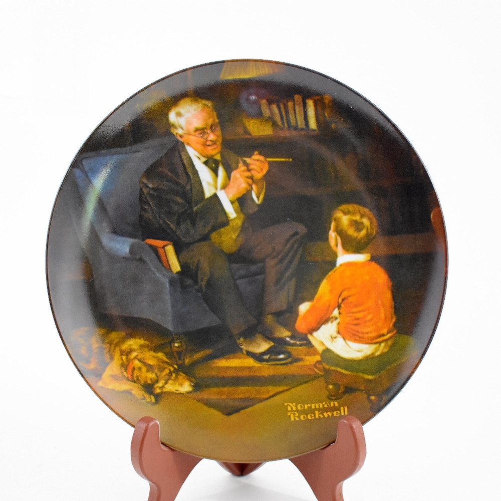 Edwin M Knowles China Norman Rockwell VTG Plates